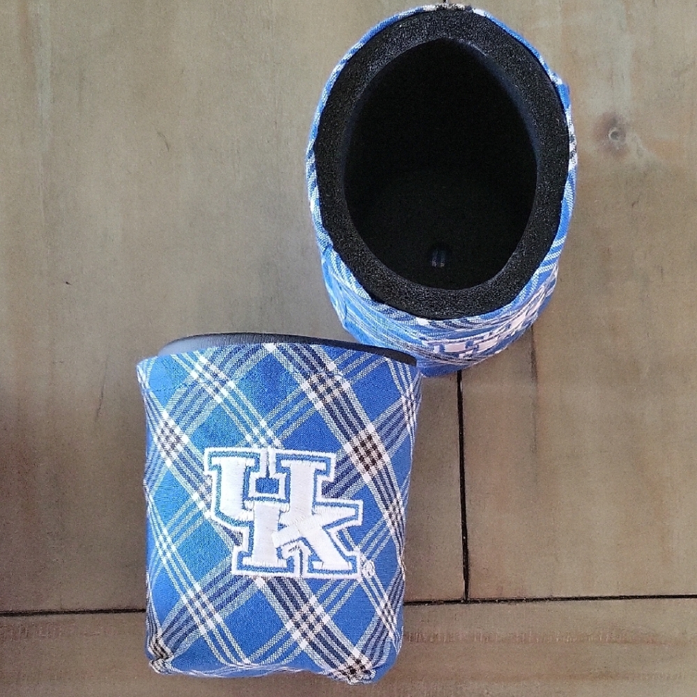 Can Cozy With UK Embroidered Blue Plaid
